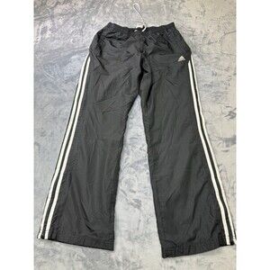 Adidas Pant Womens M Black Polyester Track Mesh Lined Straight Performance